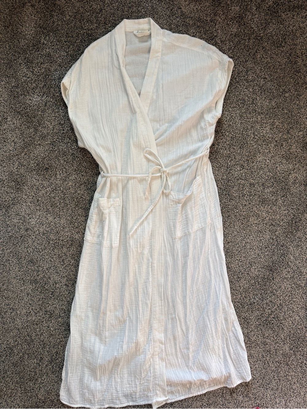 Soma Cream Wrap Midi Dress with Tie Waist